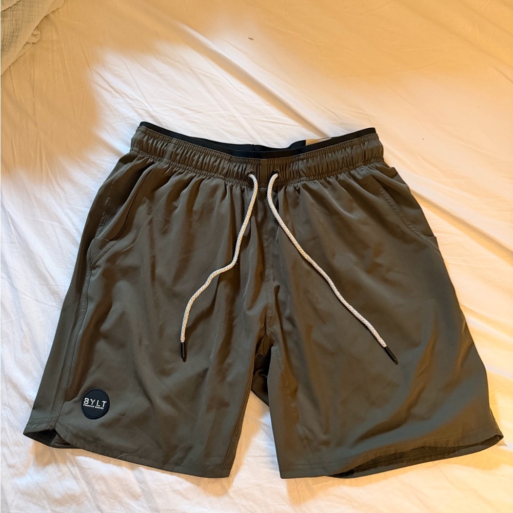 BYLT Premium Basics Athletic Shorts Olive Green
